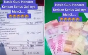 Viral, Warganet Bertanya-Tanya? Slip Gaji Guru Honorer Rp213 Ribu