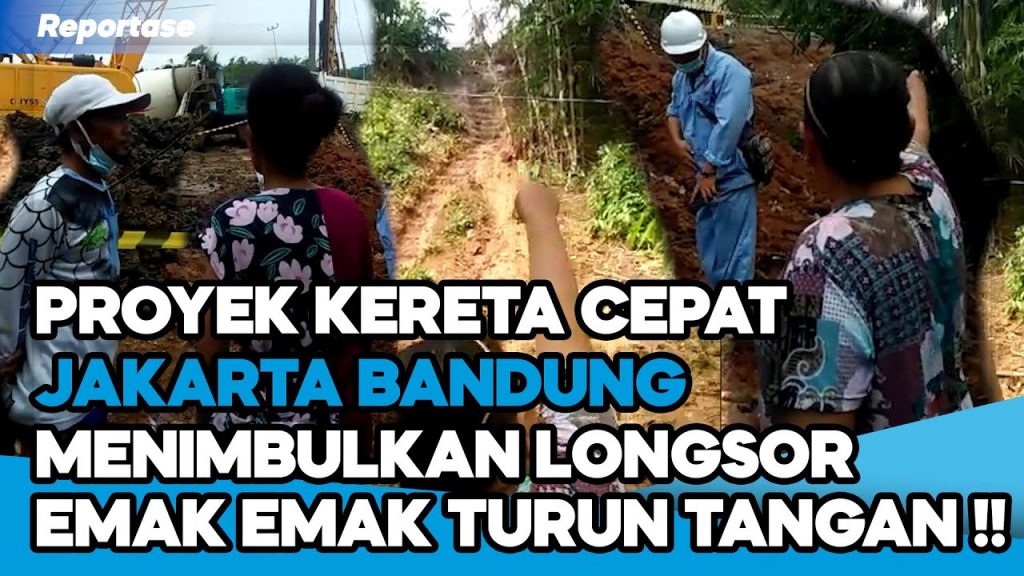 Video: Longsor Lumpur Akibat Proyek KCJB, Emak-Emak di Purwakarta Turun Tangan