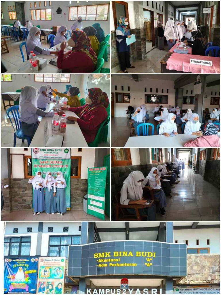 Sekolah Pertemuan Tatap Muka, SMK Bina Budi Gelar Vaksinasi Tahap II