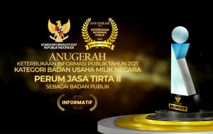 Jasa Tirta II Raih Penganugerahan Keterbukaan Informasi Badan Publik Tahun 2021