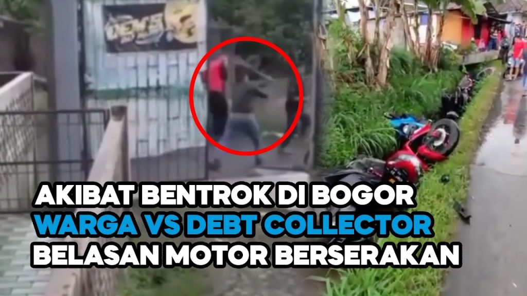 Video: Belasan Motor Berserakan Akibat Bentrokan Dua Kelompok Massa di Bogor