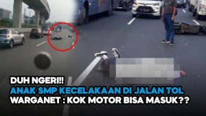 Video: Anak SMP Alami Kecelakaan Motor di Jalan Tol, Warganet Bertanya-Tanya?