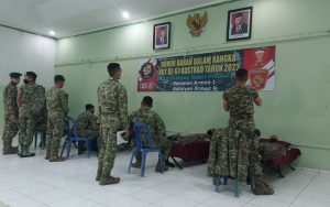 Peringati HUT Kostrad Ke 61, Batalyon Armed 9 Pasopati Gelar Bakti Sosial Donor Darah