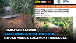 Video: Jembatan di Kecamatan Maniis Purwakarta Ambruk, Satu Orang Jadi Korban