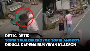 Video: Diduga Lantaran Bunyi Klakson, Seorang Sopir Truk Dikeroyok Sopir Angkot