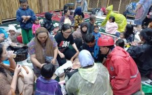 Hujan Deras, Perum Villa Grand Cikao Terendam Banjir, Sebanyak 25 KK Diungsikan