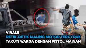 Video: Waduh! Acungkan Pistol Mainan, Pencuri Motor Lolos Dari Amukan Warga