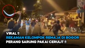 Video: Rekaman Video Tawuran Kelompok Remaja Bawa Senjata Tajam di Bogor
