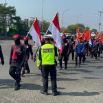 kegiatan Aksi Long March 50 Orang Ketua Exco Partai Buruh dari Gedung sate Bandung Tujuan Akhir Gedung DPR Jakarta
