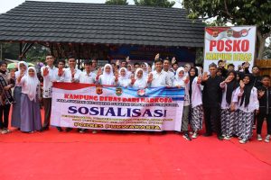 Polres Purwakarta Bersama Pemkab Deklarasi Kampung Bebas Dari Narkoba di Desa Sukatani