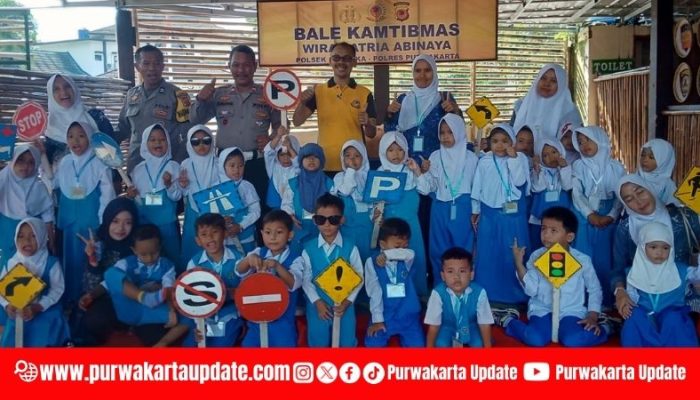 27 Siswa PAUD Pelangi Pagi Ikuti Edukasi Lalu Lintas di Polsek Campaka