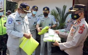 Jasa Raharja Jabar Pasang 100 Lampu Kejut di Pos Penyekatan Mudik