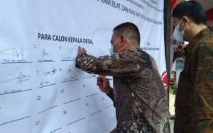 Jelang Pilkades, Ratusan Cakades di Purwakarta Gelar Deklarasi Damai Secara Virtual