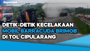 Video: Detik Detik Kecelakaan Mobil Barracuda Brimob di Tol Cipularang Purwakarta