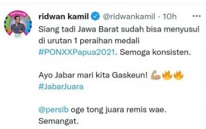Persib Raih Empat Kali Hasil Imbang, Ridwan Kamil: Tong Juara Remis Wae
