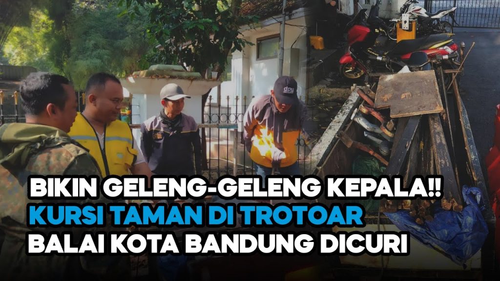 Video: Bukan Kali Pertama, Kursi Taman di Balai Kota Bandung Kembali Dicuri