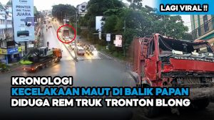 Video: Diduga Rem Blong, Tronton Tabrak Sejumlah Kendaraan di Lampu Merah Kota Balikpapan