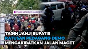 Video: Ratusan Pedagang Pasar di Cianjur Berunjuk Rasa Tagih Janji Bupati