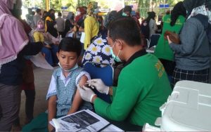 Polres Bersama TNI dan Pemkab Purwakarta Gelar Vaksinasi Merdeka Anak Usia 6-11 Tahun