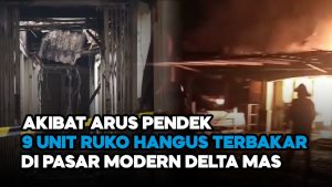 Video: Konsleting Listrik, Sembilan Ruko di Pasar Modern Delta Mas Bekasi Terbakar