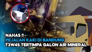 Video: Innalillahi, Pejalan Kaki di Bandung Meninggal Dunia Tertimpa Galon Air Mineral