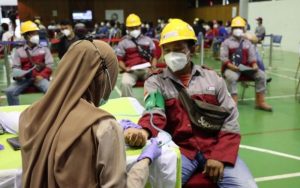 Polres Purwakarta Bersama PT SPV Gelar Vaksinasi Covid-19 Massal Untuk Masyarakat