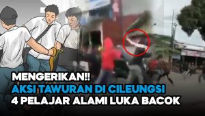 Video: Aksi Tawuran Pelajar di Cileungsi Bogor, Empat Orang Alami Luka Bacok