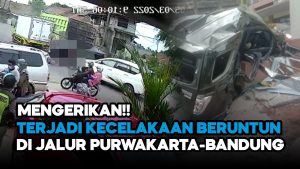 Video: Kecelakaan Beruntun Empat Kendaraan di Jalur Arteri Purwakarta-Bandung