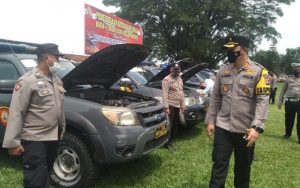 Jelang Operasi Ketupat Lodaya 2022, Kapolres Purwakarta Tinjau Seluruh Kendaraan Dinas