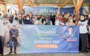 Dinilai Bisa Majukan Ekonomi, Kaum Ibu di Purwakarta Deklarasi Dukung Sandiaga Uno