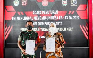 Program TMMD Ke-113 Kodim 0619 Purwakarta di Desa Wanawali Resmi Ditutup