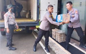 Polres Purwakarta Salurkan Bantuan Logistik dan Personel Pasukan ke Cianjur
