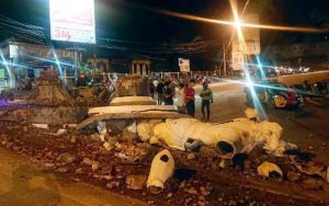 Patung Bima di Purwakarta Ambruk Akibat Ditabrak Dump Truk, Begini Kronologinya