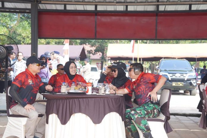 mengikuti Lauching Program Quick Wins Presisi TW II Tahun 2023 Kapolres Purwakarta, AKBP Edwar Zulkarnain beserta jajaran Polres Purwakarta, Polda Jawa Barat mengikuti Lauching Program Quick Wins Presisi TW II Tahun 2023