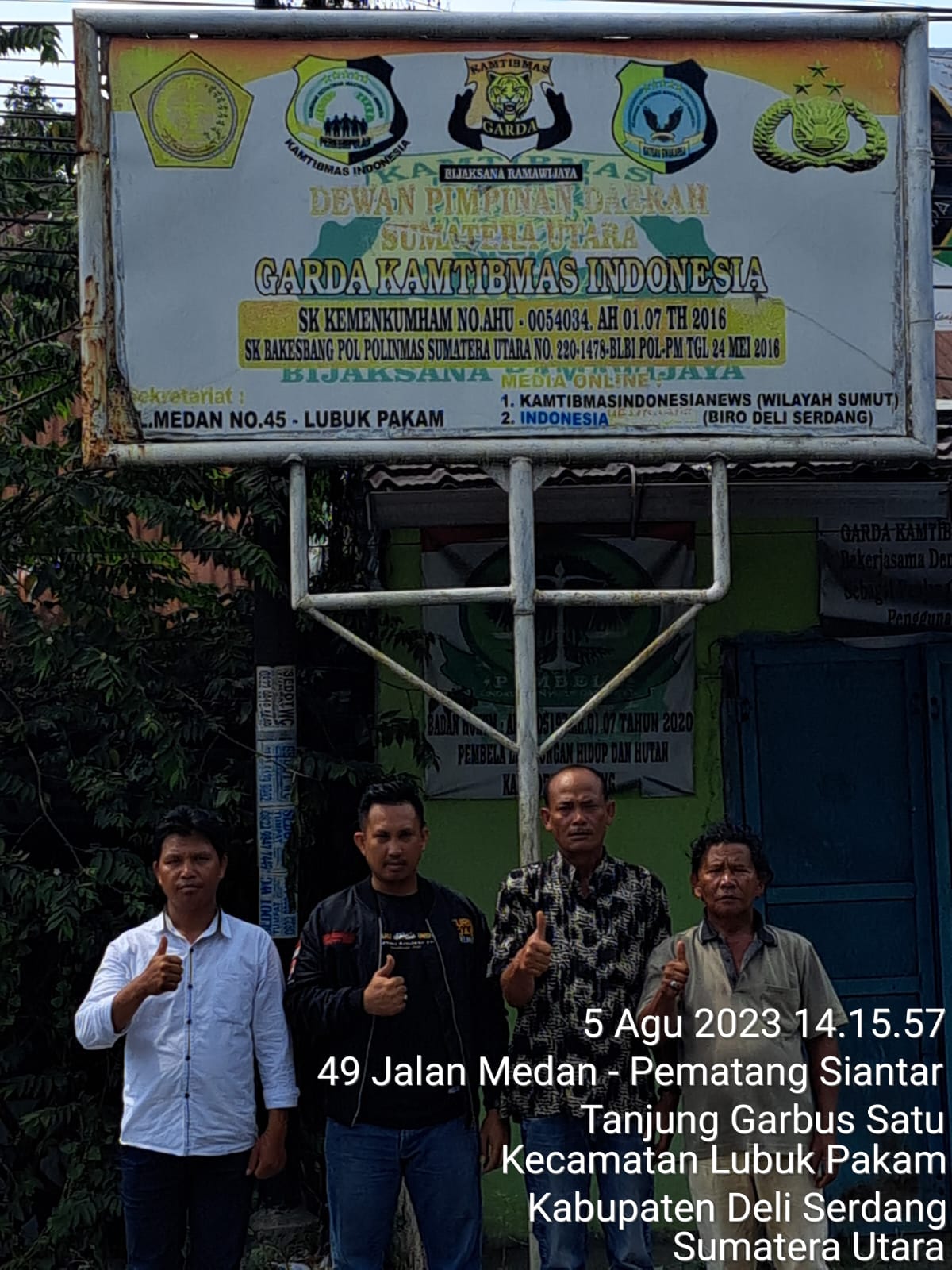 sebagai pengurus Garda Kamtibmas Indonesia Kabupaten Humbang Hasundutan periode 2023-2028