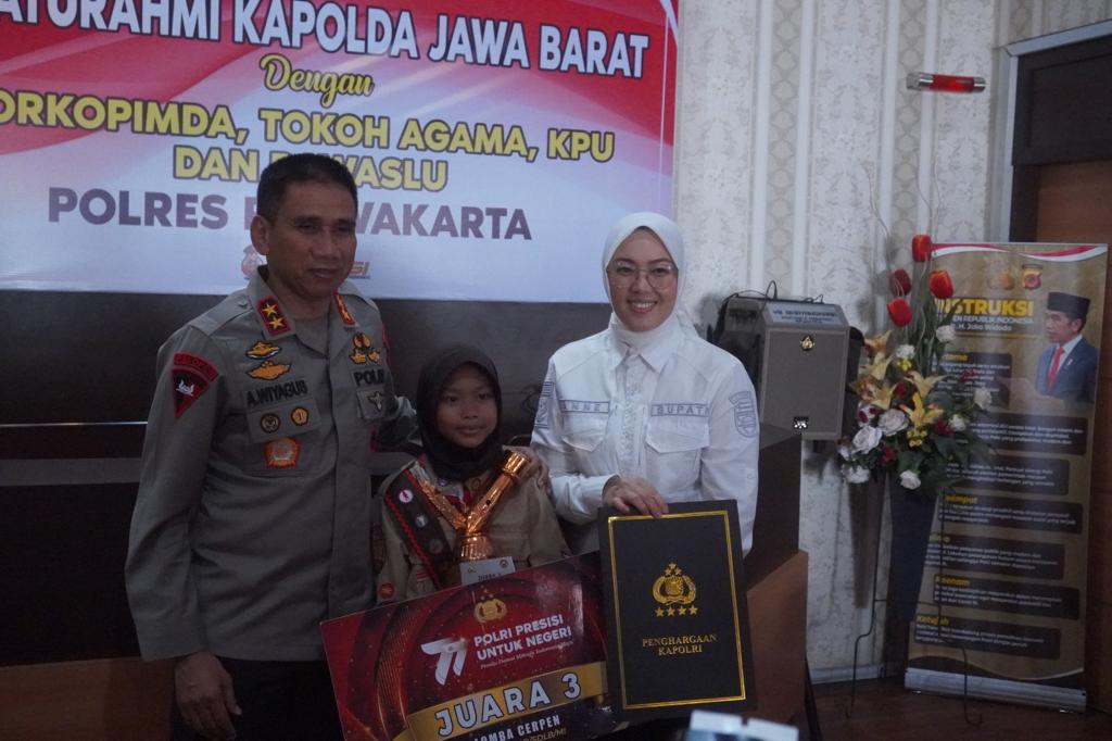 Apresiasi jenderal polisi bintang dua ini lantaran Naila berhasil menjadi Juara 3 tingkat nasional 