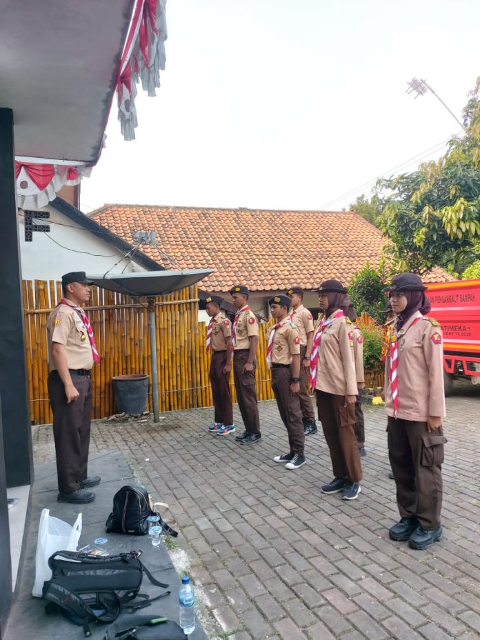 Pasukan yang di terjunkan sejumlah 14 orang, 11 orang anggota dan 3 pamong saka. Pada pengamanan tersebut anggota di sebar di 3 titik lokasi di gerbang PT. PAS,