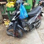 Kecelakaan 2 unit kendaraan antara Sepeda motor dengan truck pengangkut semen di jalan lintas Sumatera