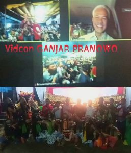 Nobar bersama Ganjar Pranowo Dalam Njamu Desa Pematang Kasih di Sergai