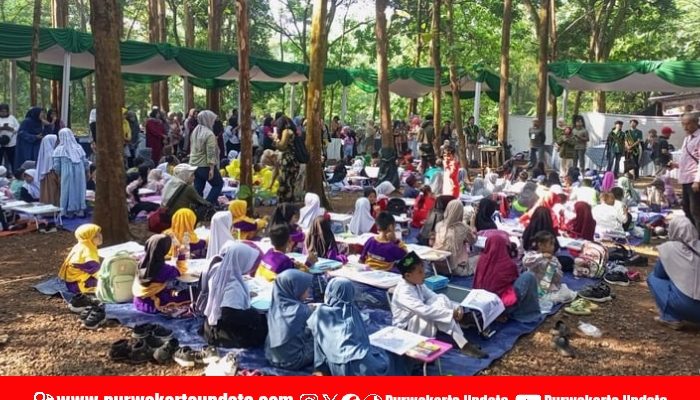 Hutan Jadi Kelas Alam: Anak-Anak Serbu Lomba Mewarnai Pasar Leuweung 2025