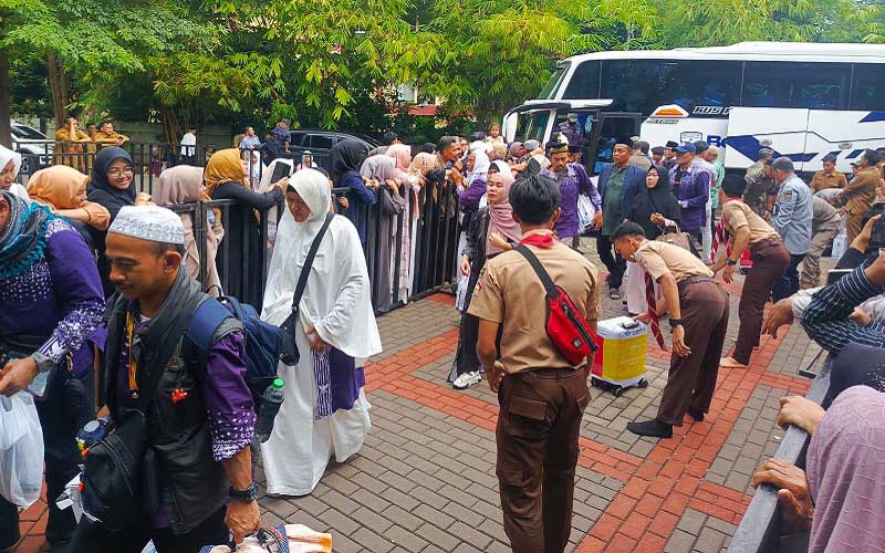 Kepulangan jemaah Haji Purwakarta