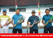Tunjukkan Jiwa Korsa, Dandim 0619/Purwakarta Turut Berlaga di Turnamen Tenis Piala Danrem 063/SGJ