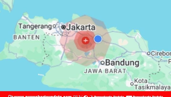 Guncangan Gempa 4,9 M Bekasi Terasa hingga Purwakarta pada Malam Ini