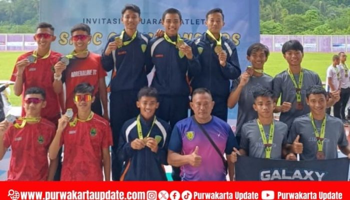 Babinsa Cikadu Koramil 1904/Campaka Raih Juara Estafet di Kejuaraan Atletik SAGC Champions 2025
