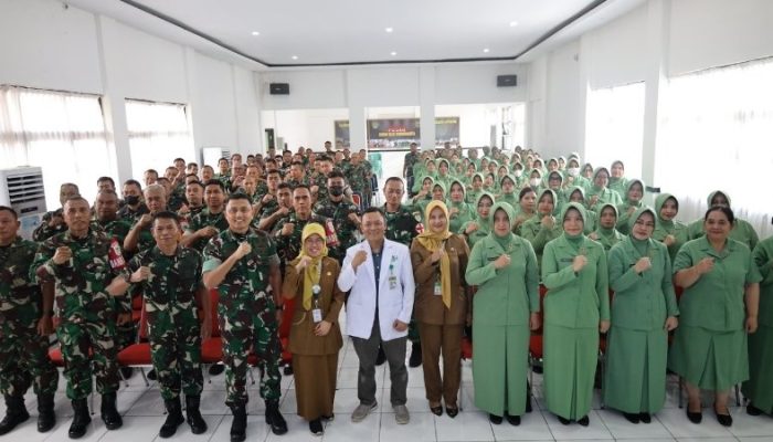 Prajurit dan Persit Kodim 0619/Purwakarta Ikuti Penyuluhan Hipertensi, Jantung, dan Diabetes