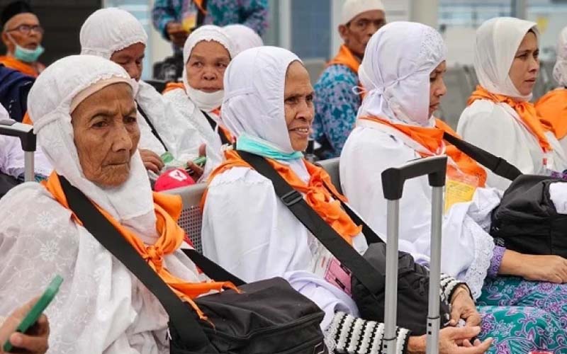 Ilustrasi jemaah Haji lansia