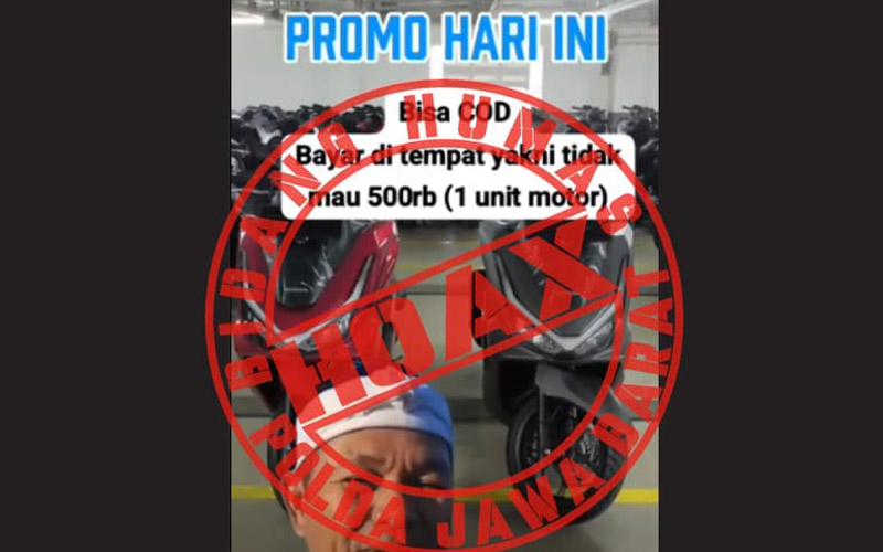 Hoaks tebus motor murah