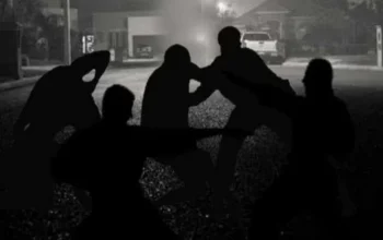 Olah TKP kasus pemilik hajatan tewas dikeroyok preman Purwakarta.