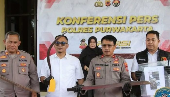 Terlibat Pembacokan Saat Tawuran, Polres Purwakarta Amankan Dua Pelajar