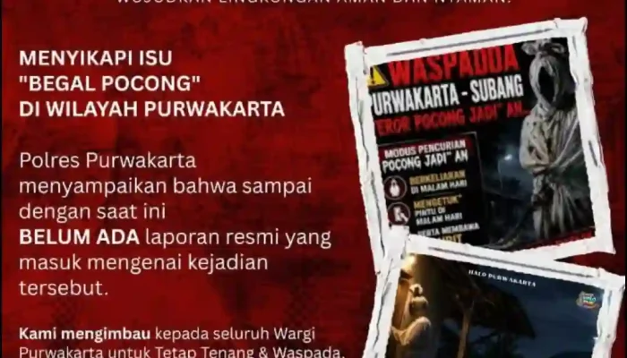 Soal Teror Pocong, Begini Imbauan Polres Purwakarta